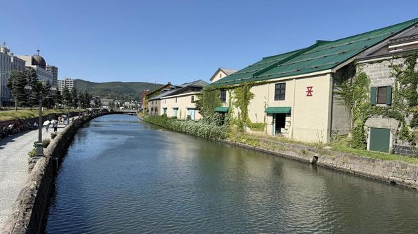 小樽街並み３ 運河,小樽,風景の写真素材