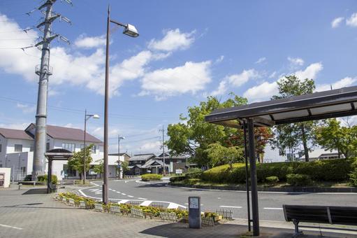 Photo, koga station, in front of the station, jiahe city, 