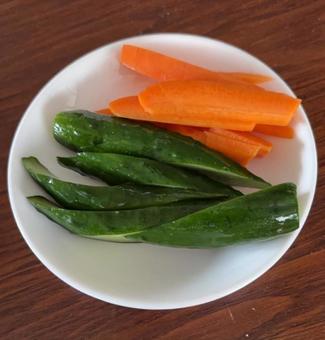Photo, pickled vegetables, cucumber, ginseng, 
