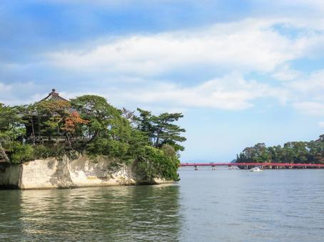 松島_五大堂 五大堂,福浦橋,日本三景の写真素材