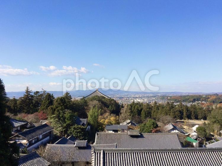 眺望　奈良市内① 奈良,奈良市内,東大寺の写真素材