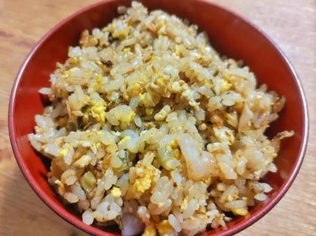 ハムと野沢菜のチャーハン ハムと野沢菜のチャーハンの写真