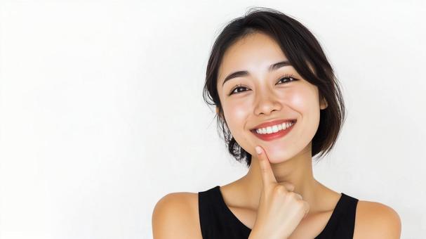 美白ホワイトニング広告の女性 美白ホワイトニング広告の女性の写真