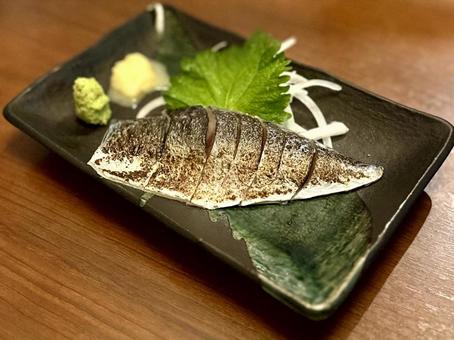 炙り〆鯖 サバ,炙り〆鯖,炙り〆さばの写真素材