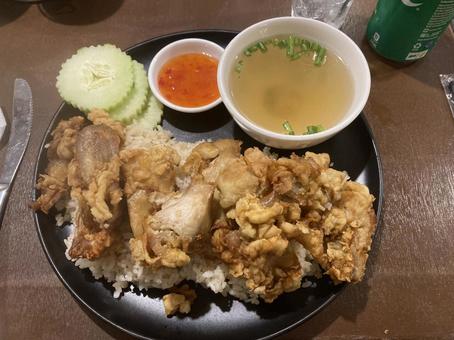 カオマンガイ 料理,肉,美食の写真素材