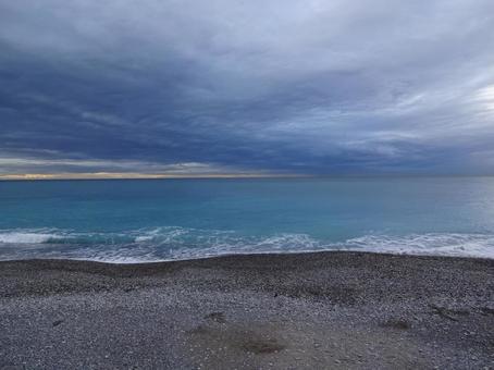 海岸と空 海岸,海,空の写真素材