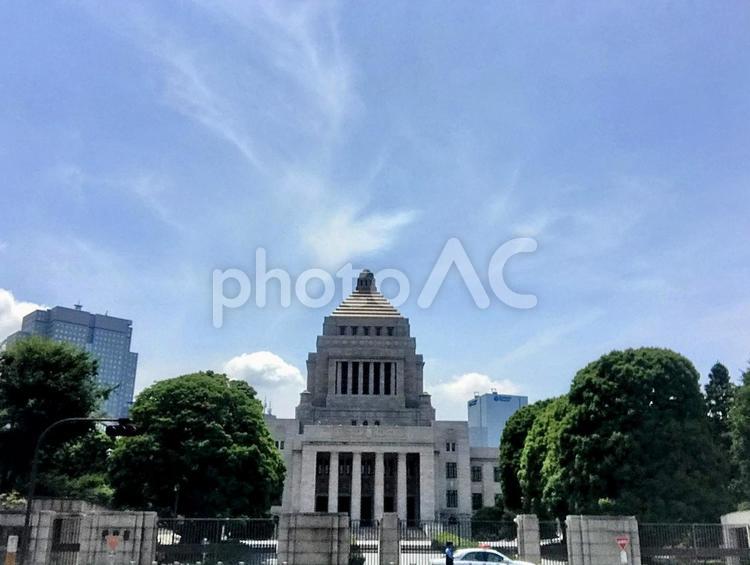 日本、東京の国会議事堂 日本,東京,国会議事堂の写真素材