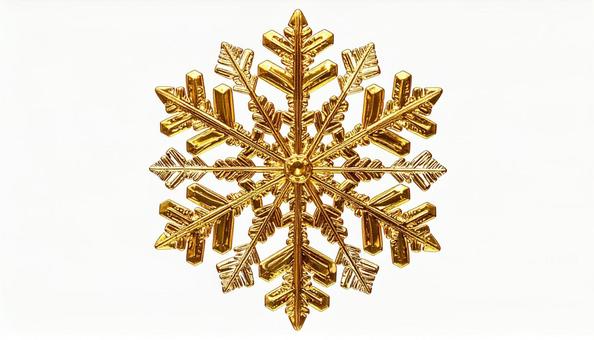 六角形の雪の結晶 金色 デザイン素材 六角形の雪の結晶 金色 デザイン素材の写真