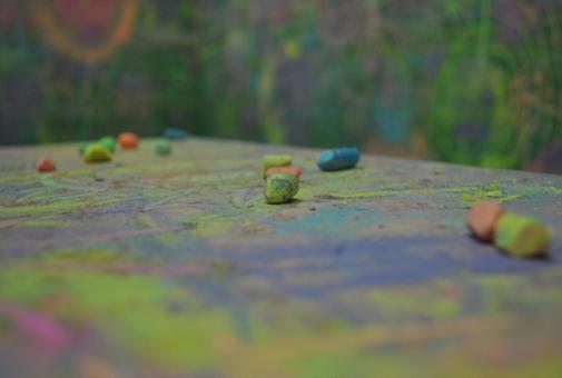 チョーク チョーク チョーク,カラフル,作品の写真素材