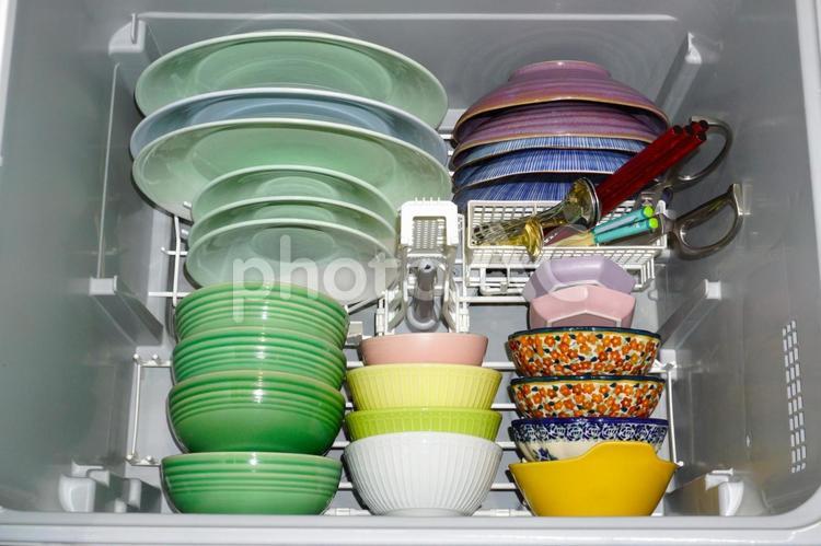 洗浄後の食洗器（深型）３ 食洗機,食洗器,洗浄後の写真素材