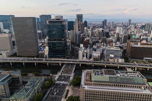 都市景観 都市景観 ステーションワン,淀屋橋,大阪の写真素材