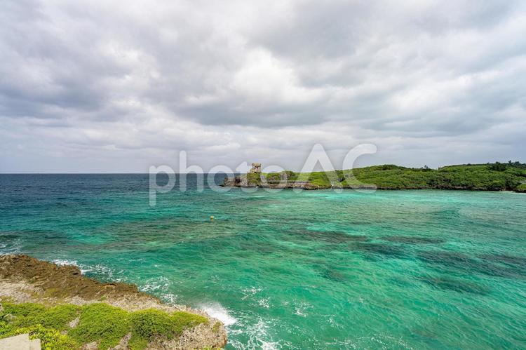 宮古島-【海中公園】 海中公園,海,青の写真素材