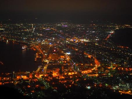 函館の夜景 函館の夜景 夜景,函館,街並みの写真素材