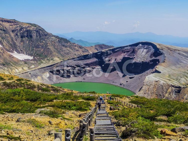 【宮城県】蔵王の御釜 御釜,お釜,蔵王の写真素材