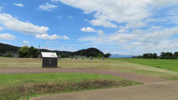 柳之御所遺跡　平泉館跡　柳之御所史跡公園 柳之御所,奥州藤原氏,奥州平泉の写真素材