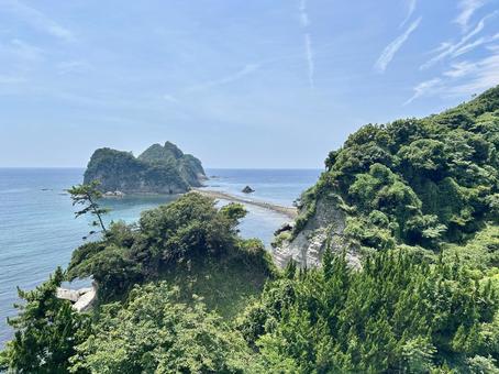 トンボロ　西伊豆 西伊豆,トンボロ,トンボロ現象の写真素材