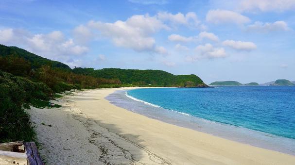 沖縄県慶良間諸島座間味島の古座間味ビーチ 沖縄県慶良間諸島座間味島の古座間味ビーチの写真