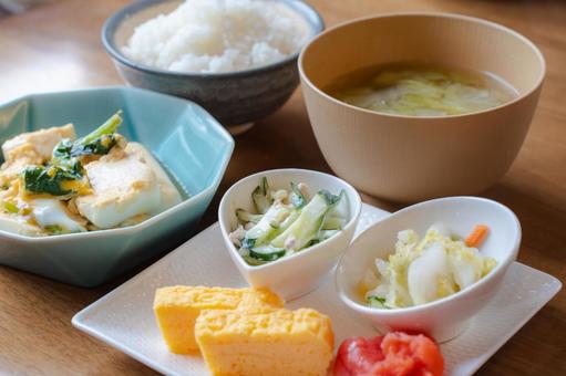 Photo, breakfast, and towards food, rice, 