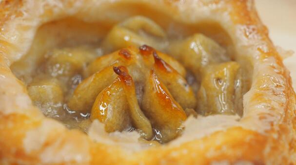 マロンデニッシュ・お家ごはん（接写） マロンデニッシュ,パン,ブレッドの写真素材