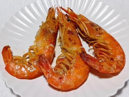 海老の塩焼き 海老,塩焼き,和食の写真素材