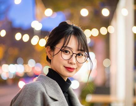秋冬ファッション女性ポートレート 秋冬ファッション女性ポートレートの写真