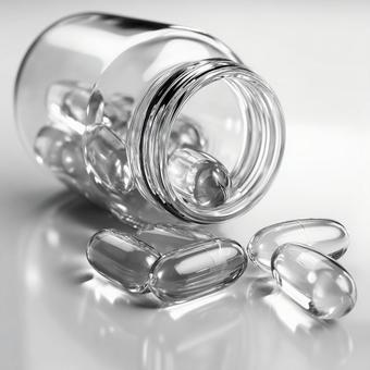 医療や健康製品のイメージに使えるカプセル 医療や健康製品のイメージに使えるカプセルの写真
