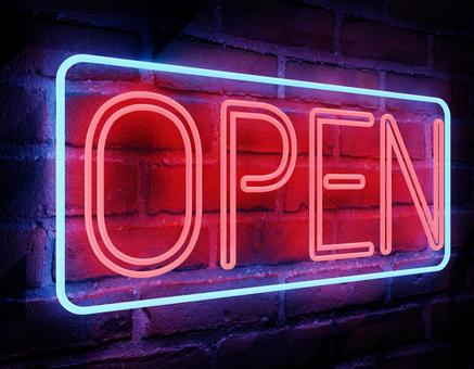 Neon open sign, aperto, neon, contrassegno, JPG