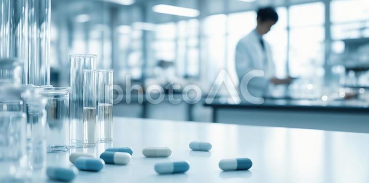 薬の研究所イメージ 薬,白衣,検査の写真素材