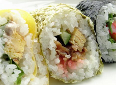 壽司卷-3種顏色, JPG 壽司卷-3種顏色, ม้วนซูชิ, ซูชิรีด, eho คดเคี้ยว, JPG