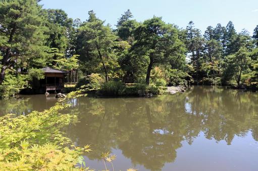 新潟県新発田市清水園、国指定名勝、夕佳亭 新潟県新発田市清水園、国指定名勝、夕佳亭 新潟県,新発田市,清水園の写真素材