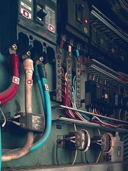 配電盤3 配電盤,電線,工場の写真素材