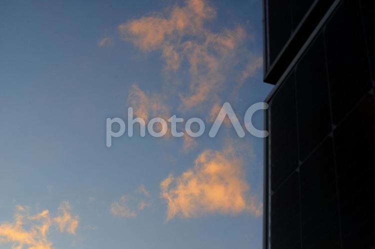 盛岡市仙北町の夕空４ 夕方,空,夕焼けの写真素材