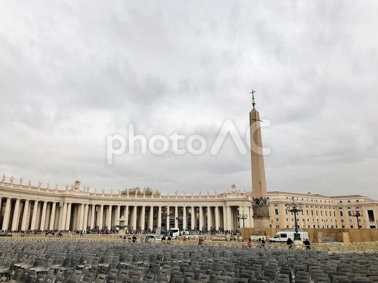 イタリア、バチカン市国の塔とバチカン宮殿 バチカン宮殿,海外,イタリアの写真素材