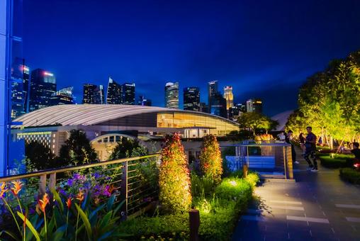 【シンガポール】マリーナベイサンズ シンガポール,マリーナベイサンズ,ベイフロントの写真素材