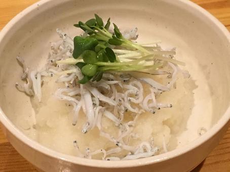 じゃこおろし じゃこおろし じゃこおろし,大根,辛味大根の写真素材