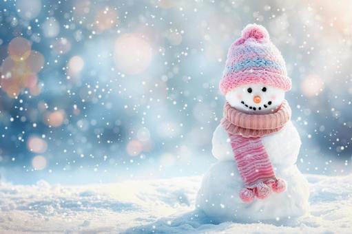 雪だるまの微笑みの写真