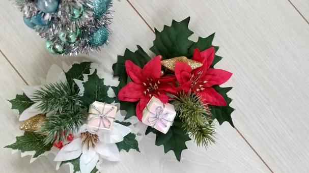 テーブルリース 装飾,輪,クリスマスの写真素材