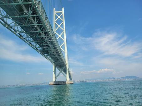 明石海峡大橋 明石海峡大橋 明石海峡大橋,橋,絶景の写真素材