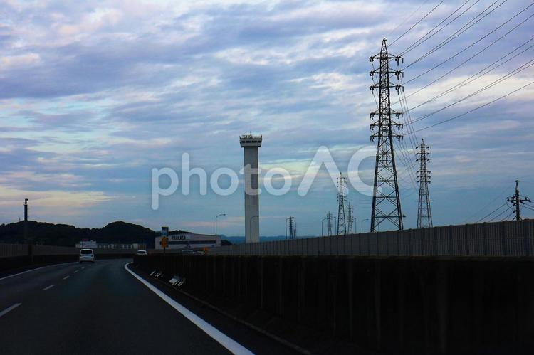 黄昏の空模様 黄昏,夕方,夕焼けの写真素材