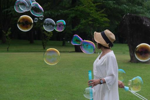 シャボン玉 シャボン玉の写真