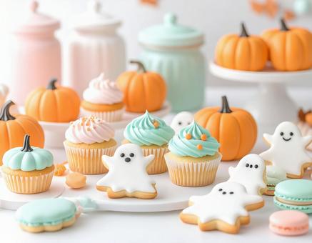 パステルカラーのハロウィンスイーツ 2 パステルカラーのハロウィンスイーツ 2の写真