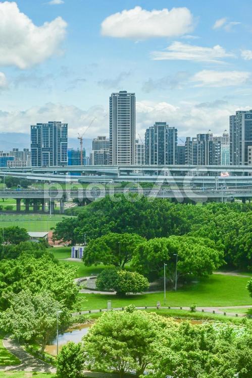 台湾・台北郊外の街並み 台湾,台北,風景の写真素材