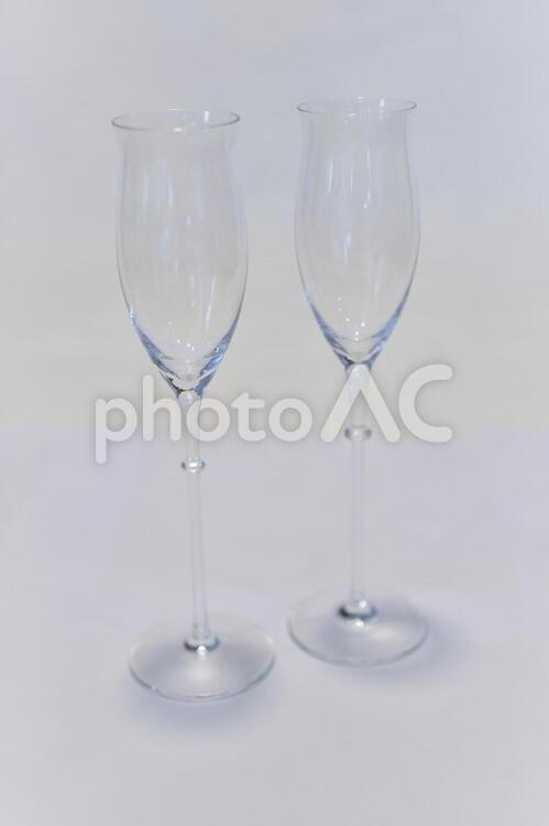 小物　ワイングラス　ペア② 小物,ワイングラス,シャンパングラスの写真素材