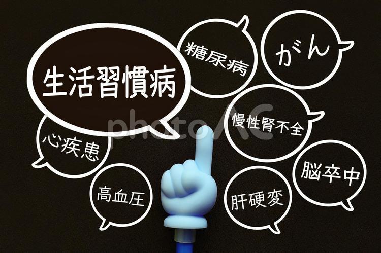 生活習慣病にはなにがあたりますか？ 生活習慣病,病気,成人の写真素材