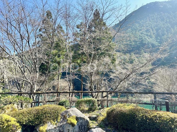 おくとろ公園　冬の公園　奥瀞 和歌山県東牟婁郡北山村,道の駅,おくとろ公園の写真素材