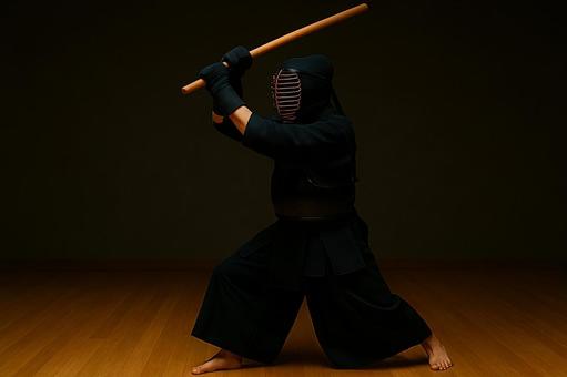 剣道の上段構え 剣道の上段構えの写真