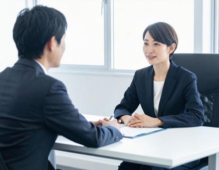 面接 商談 面接 商談の写真