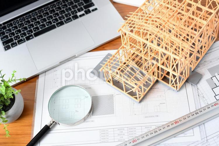 建物や住宅の調査や診断のイメージ 住宅,建築,査定の写真素材
