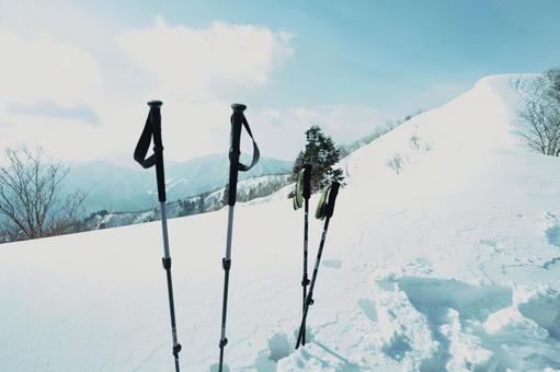 雪山登山 雪山登山の写真