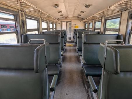 ブルガリア電車の車内 ブルガリア電車の車内の写真